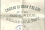 Trademark registration of « Château La Croix de Gay » in 1900